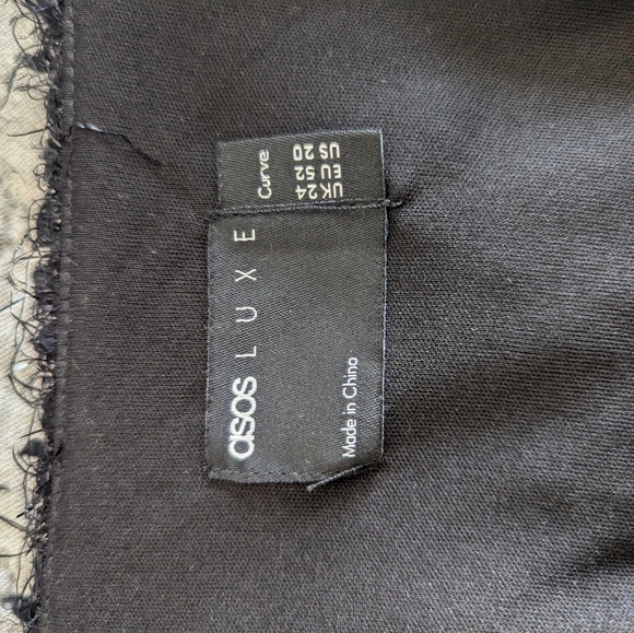 ASOS Luxe Curve Black V Neck Cardigan with Rhinestone embellishments - Picture 3 of 5